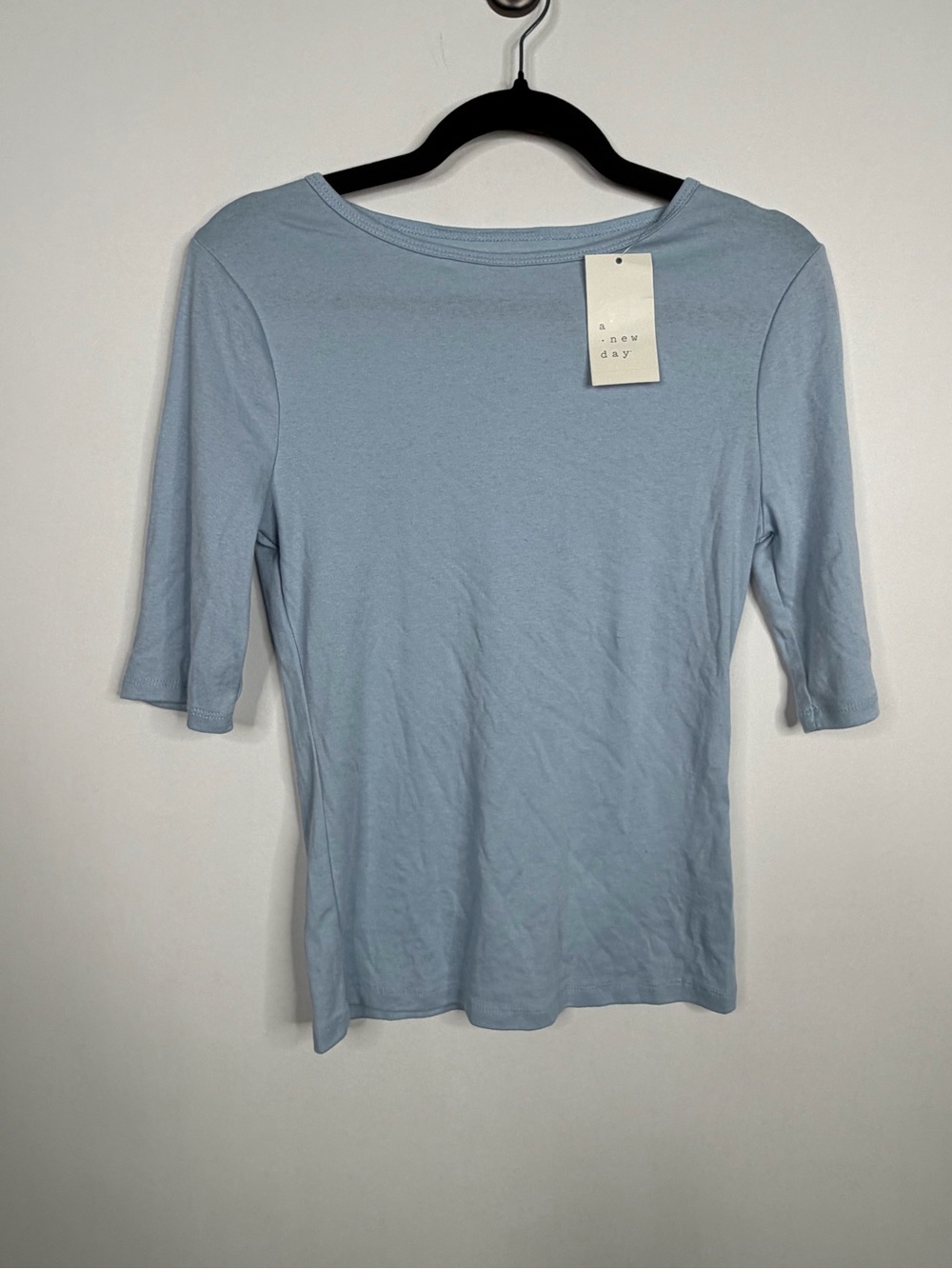 Target Light Blue Women's Boatneck Short Sleeve Tee